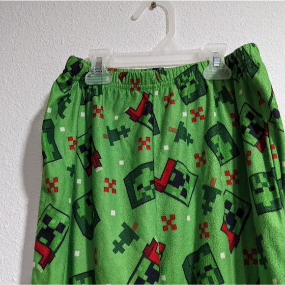 Minecraft Christmas Fleece Pajama Pants, Boys Large - Picture 8 of 10